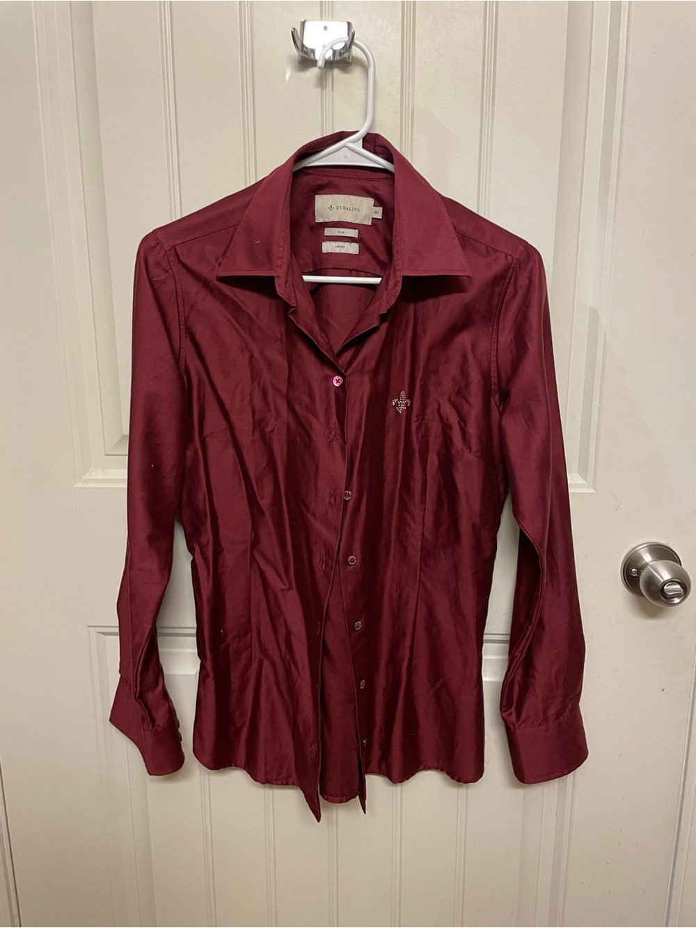 Women's Button-Down Shirt in Burgundy